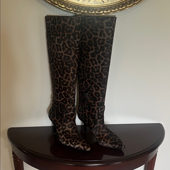 Michael Kors Leopard Over the Knee Boots - Picture 1 of 6